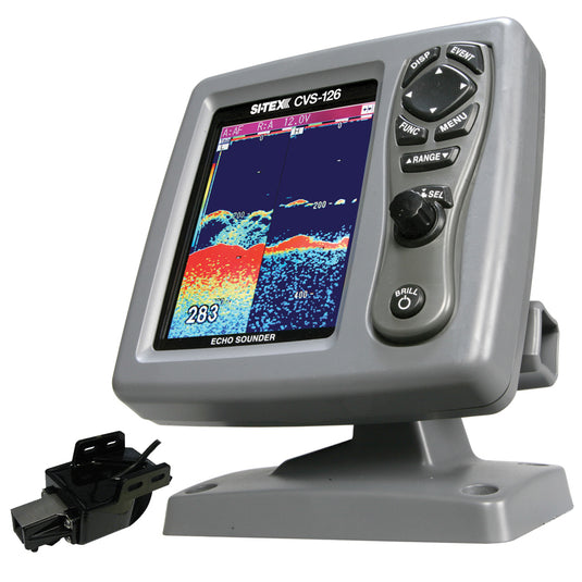 SI-TEX CVS-126 Dual Frequency Color Echo Sounder w/Transom Mount Triducer 250/50/200ST-CX [CVS-126TM]